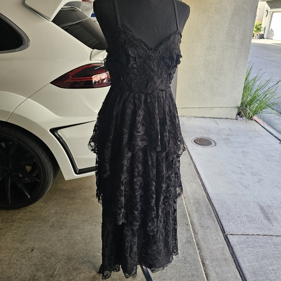 RARE FREE PEOPLE LACE TIERED DRESS - Picture 7 of 8